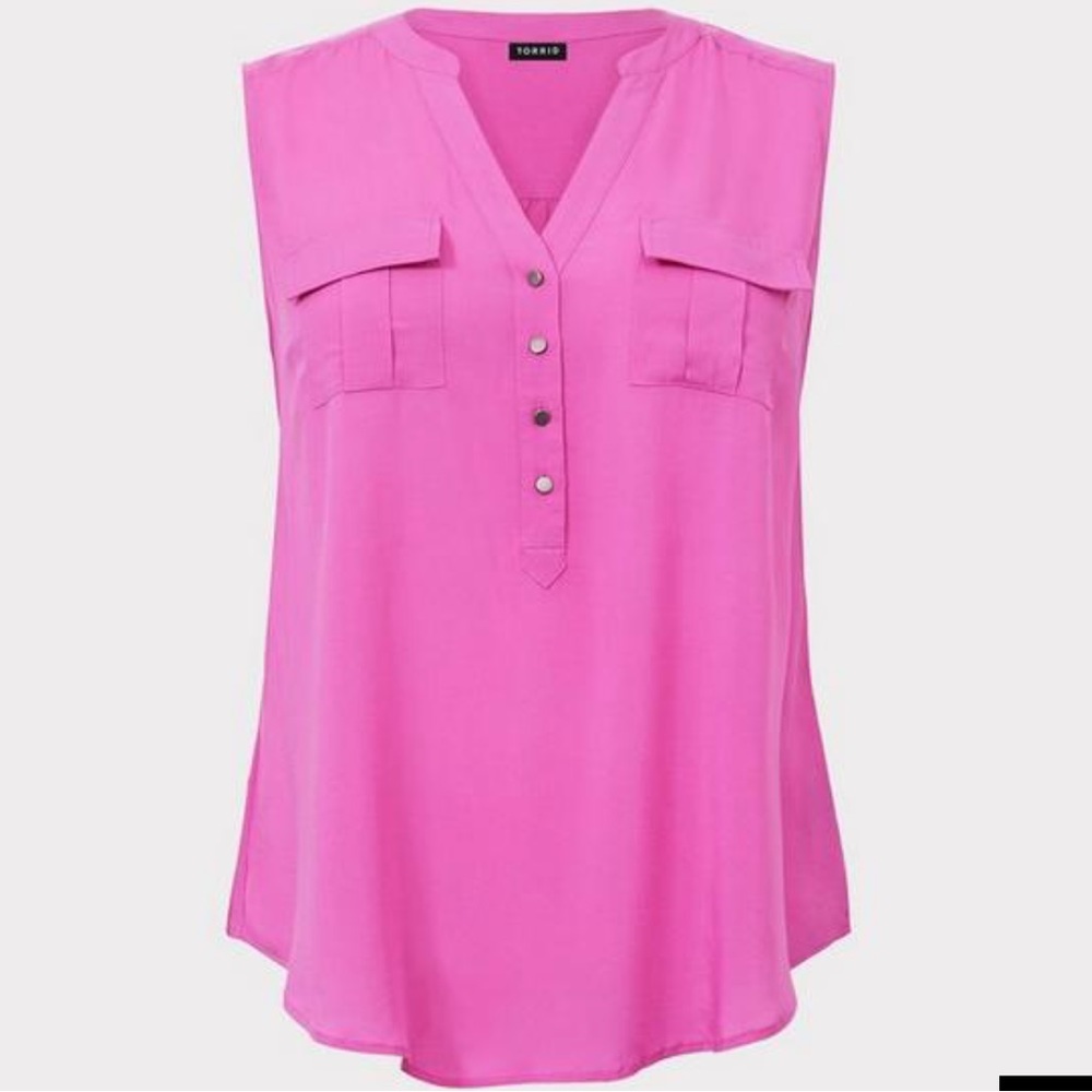 NWT Torrid Harper Challis Sleeveless Blouse